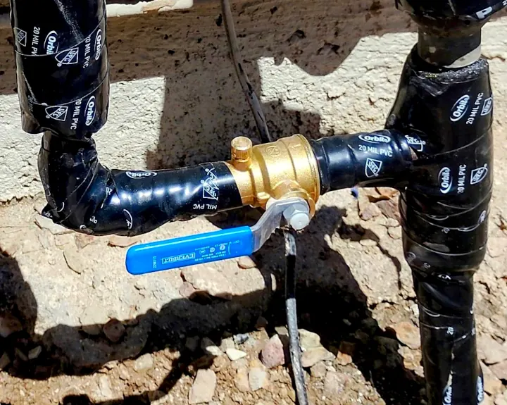 Irrigation Repair and Maintenance on a close up irrigation valve