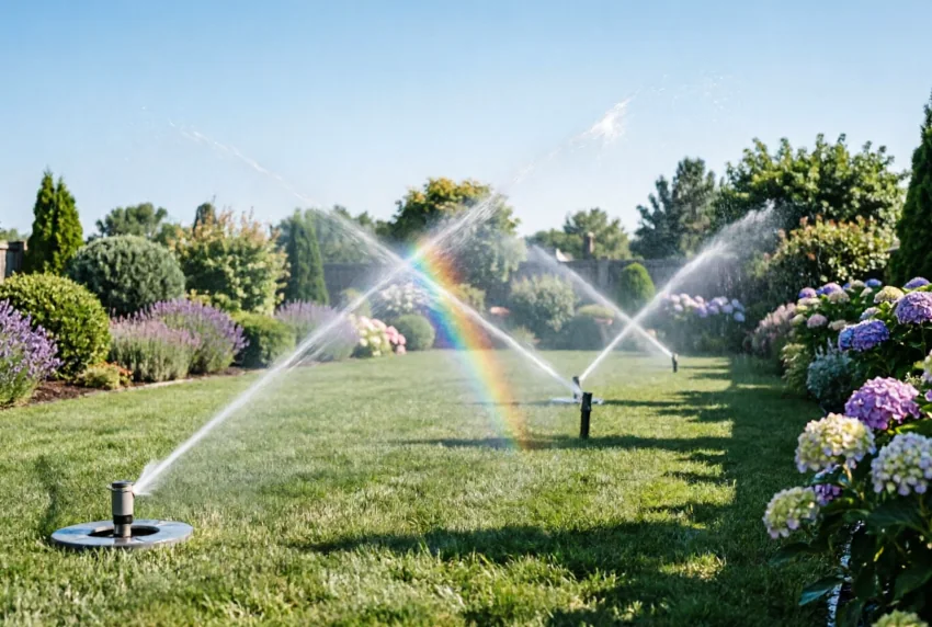 Lush lawn after irrigation installation Tucson